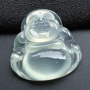 （超值推荐）冰玻种淡晴水玉佛挂件