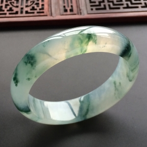 (超值推荐)冰种飘花手镯(56.3mm)