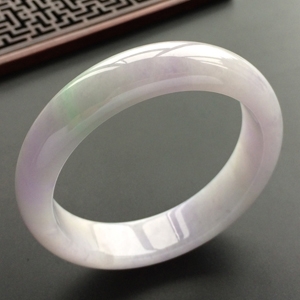 (超值推荐)糯冰种淡春带彩手镯(55.6mm)