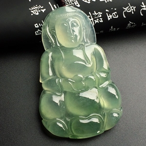 冰种晴水观音挂件