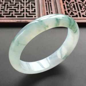 (超值推荐)冰种飘花手镯(54.5mm)