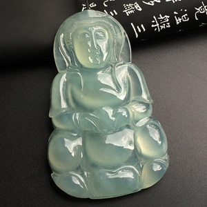 冰种晴水观音挂件