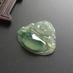 （超值推荐）冰种飘花玉佛挂件