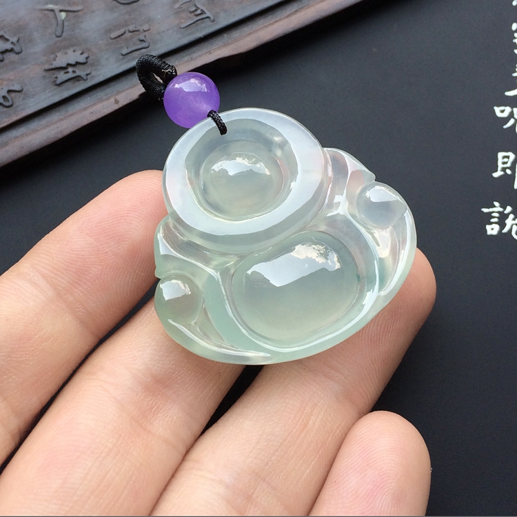 （超值推荐）冰种略飘花玉佛挂件