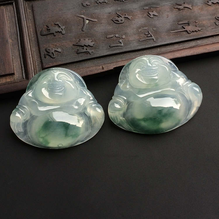 冰种飘花玉佛挂件(单价)