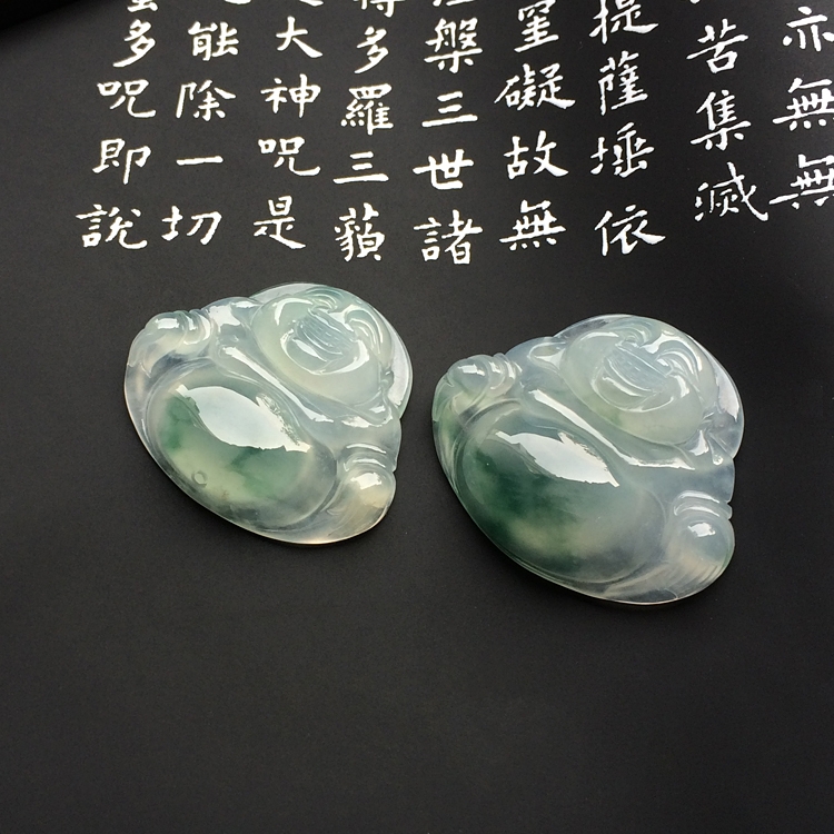 冰种飘花玉佛挂件(单价)