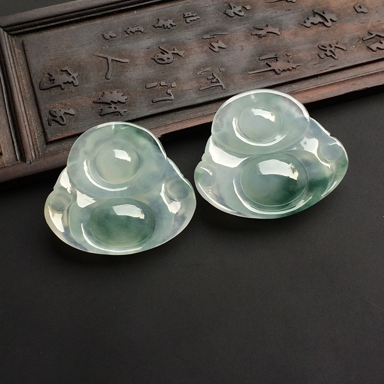 冰种飘花玉佛挂件(单价)