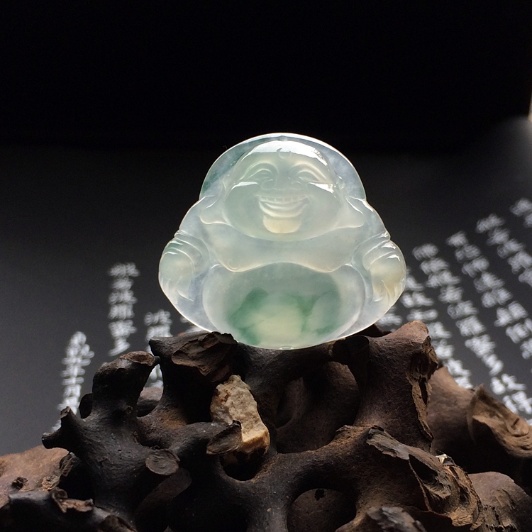 冰种飘花玉佛挂件(单价)