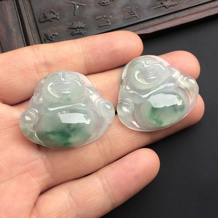 冰种飘花玉佛挂件(单价)