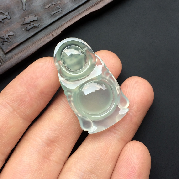 （超值推荐）冰种淡晴水站佛挂件