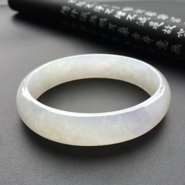 (超值推荐)冰种淡紫罗兰贵妃手镯(57.1mm-50.2mm)