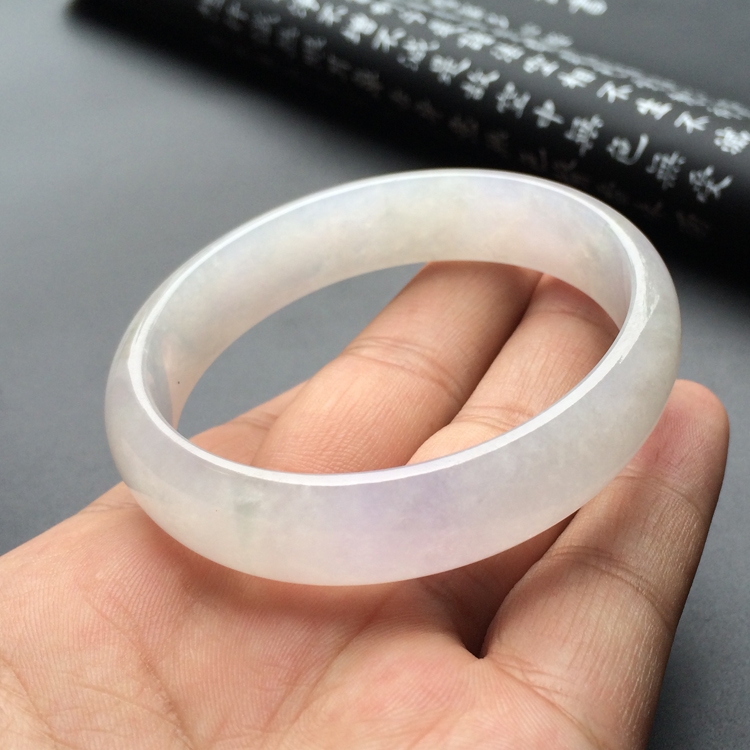 (超值推荐)冰种淡紫罗兰贵妃手镯(57.1mm-50.2mm)