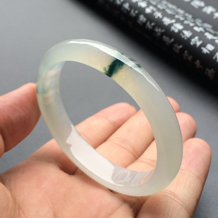 (超值推荐)冰种飘花贵妃手镯(54mm-47.6mm)