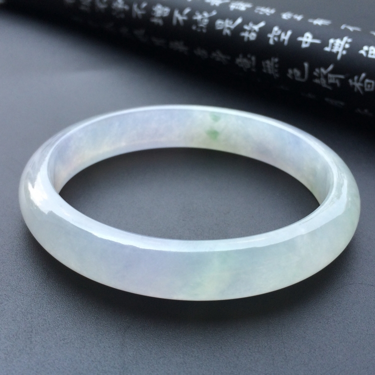 （超值推荐）冰种淡紫罗兰略飘花贵妃镯（58.5mm-51mm）