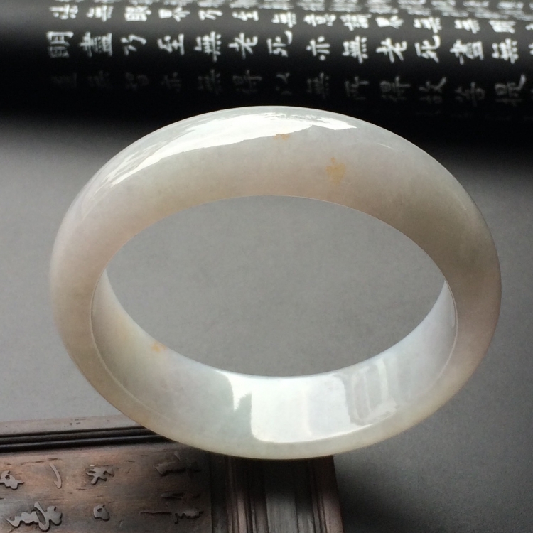 糯冰种淡紫罗兰手镯（58.6mm）
