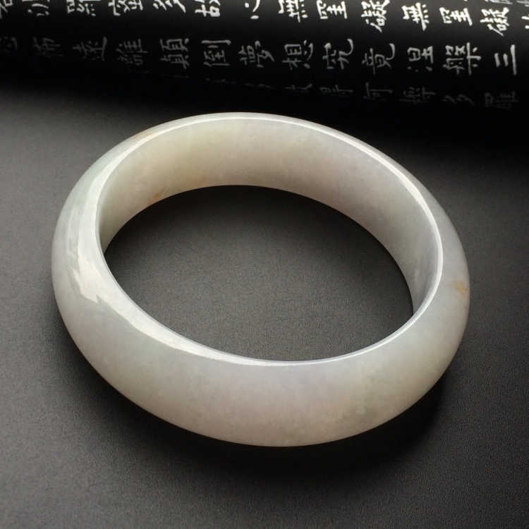 糯冰种淡紫罗兰手镯（58.6mm）