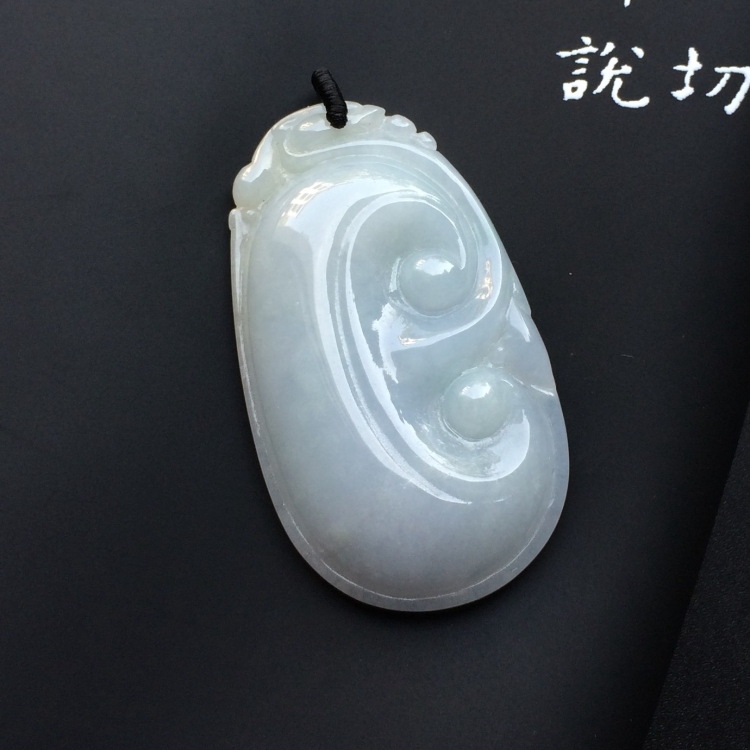 （超值推荐）糯冰种淡晴水如意挂件