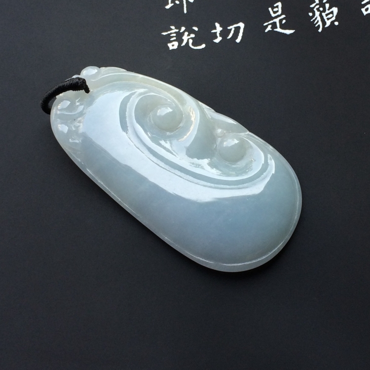 （超值推荐）糯冰种淡晴水如意挂件
