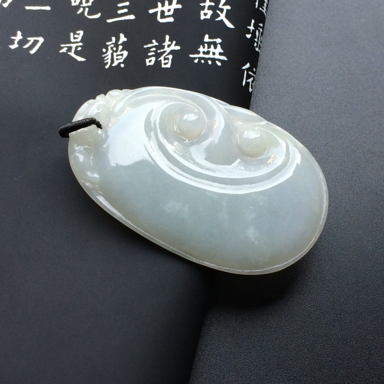 （超值推荐）糯冰种淡晴水如意挂件