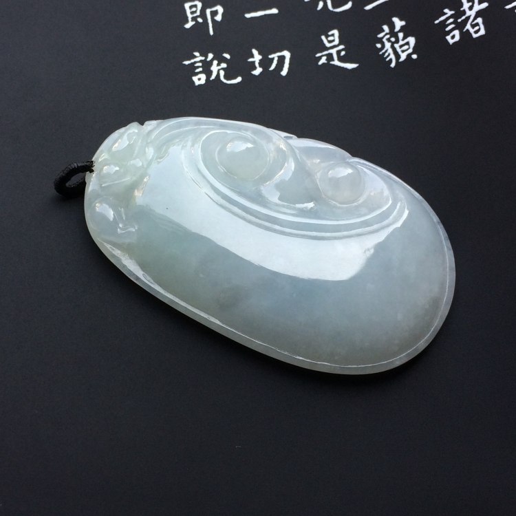 （超值推荐）糯冰种淡晴水如意挂件
