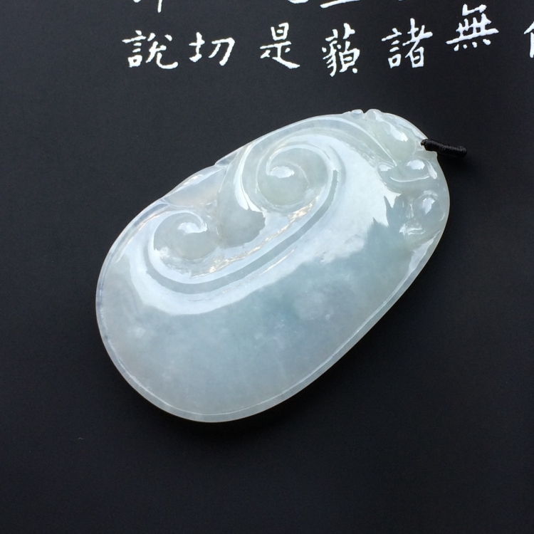 （超值推荐）糯冰种淡晴水如意挂件