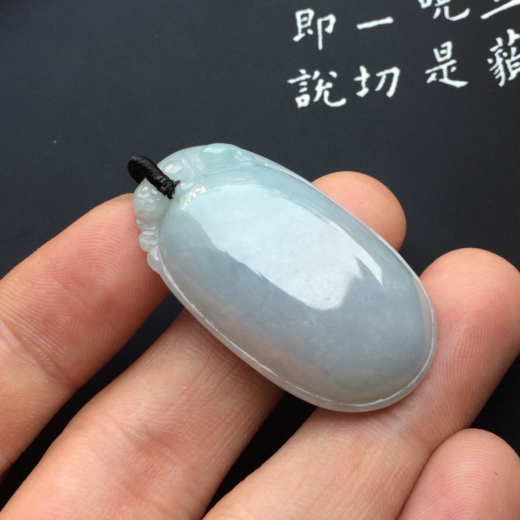 （超值推荐）糯冰种淡晴水福瓜挂件