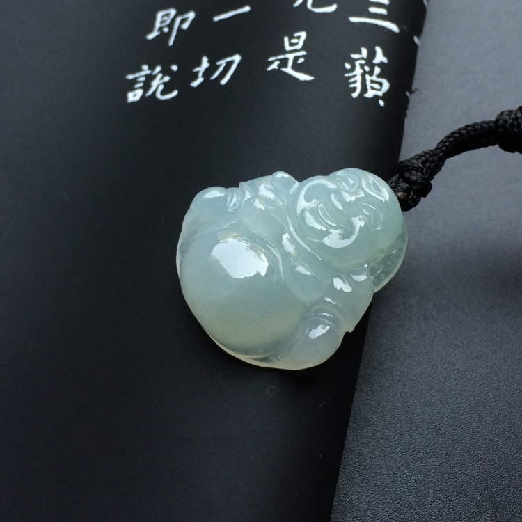 (超值推荐)糯冰种淡晴水玉佛挂件