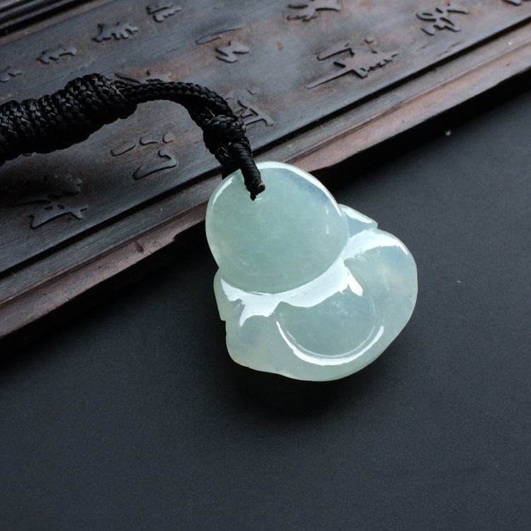 (超值推荐)糯冰种淡晴水玉佛挂件