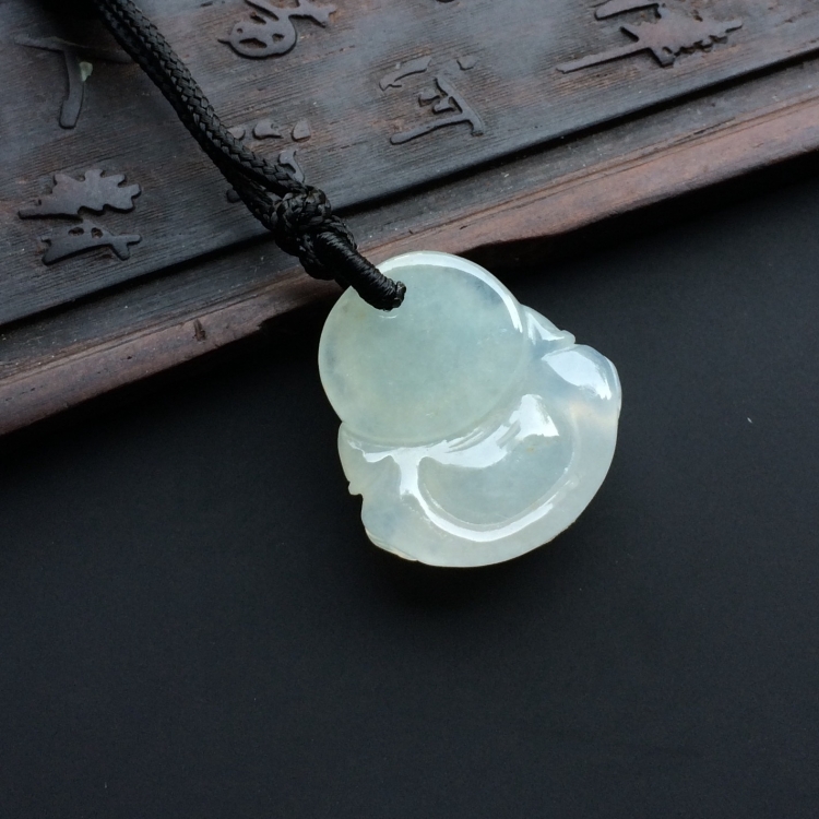 (超值推荐)糯冰种淡晴水玉佛挂件