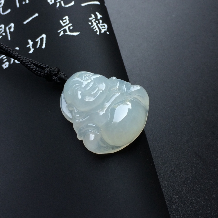 (超值推荐)糯冰种淡晴水玉佛挂件