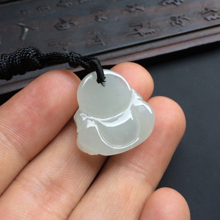 (超值推荐)糯冰种淡晴水玉佛挂件