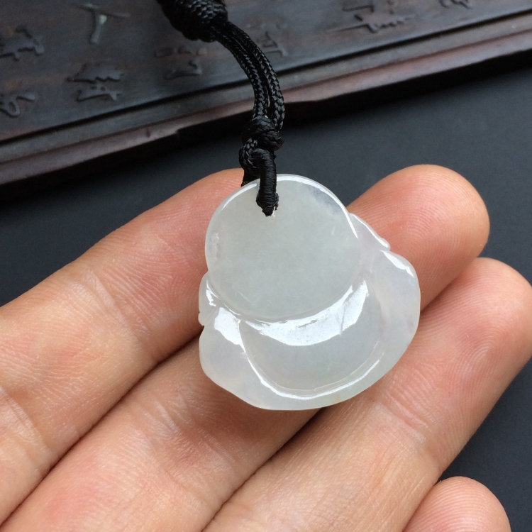 (超值推荐)糯冰种淡晴水玉佛挂件
