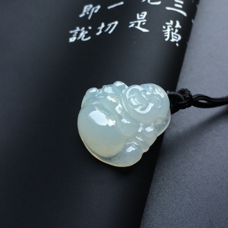 (超值推荐)糯冰种淡晴水玉佛挂件