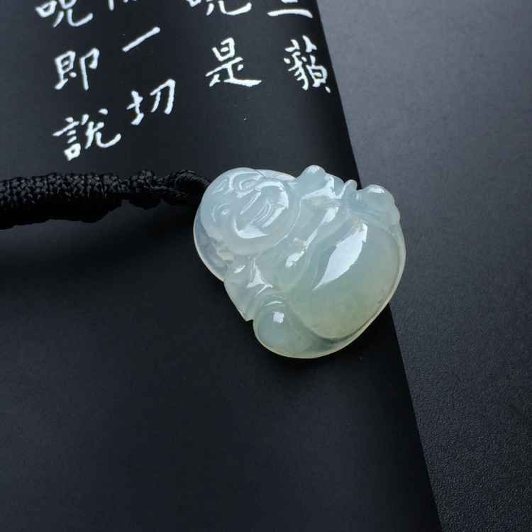 (超值推荐)冰种淡晴水玉佛挂件