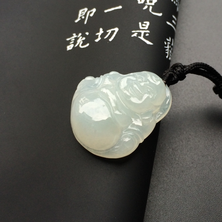 (超值推荐)糯冰种淡晴水玉佛挂件