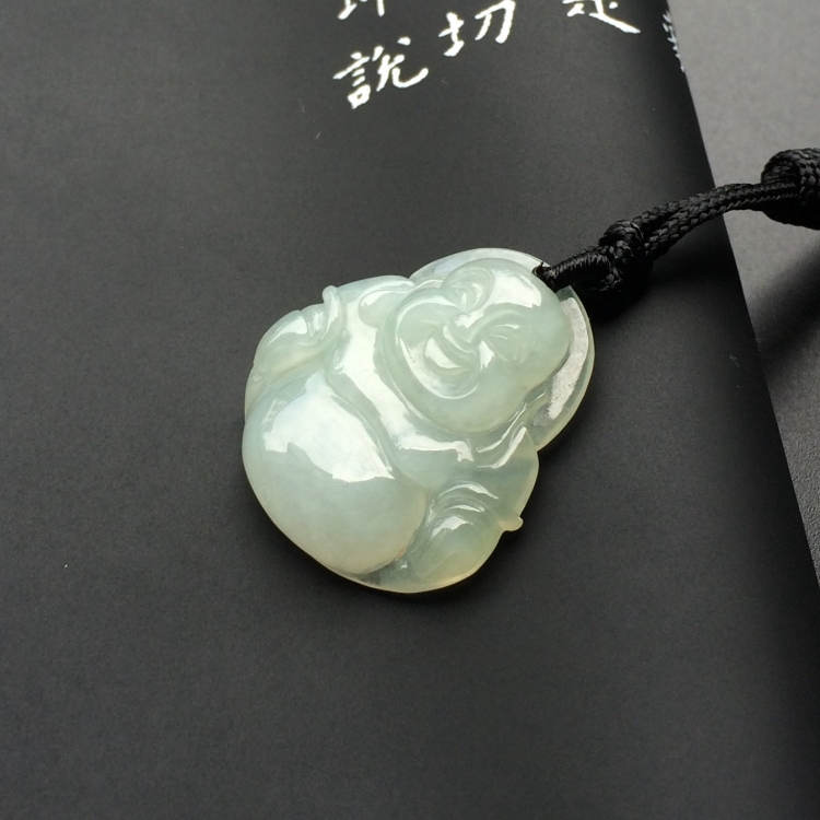 (超值推荐)糯冰种淡晴水玉佛挂件