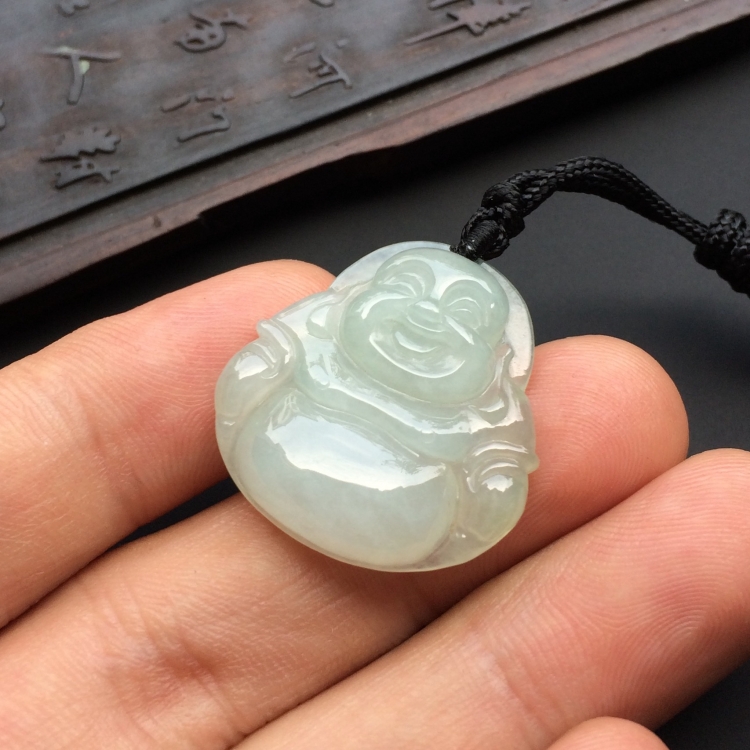 (超值推荐)糯冰种淡晴水玉佛挂件