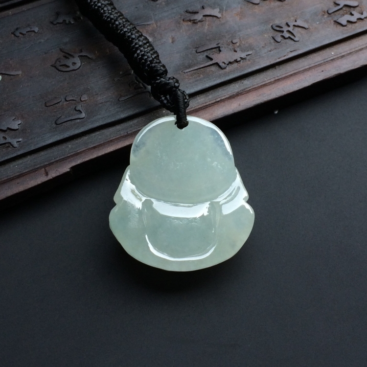 (超值推荐)糯冰种淡晴水玉佛挂件