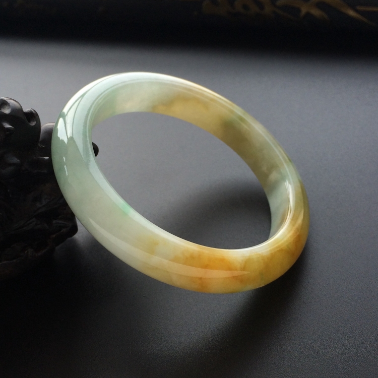 (超值推荐)糯冰种黄翡手镯（53.3mm）