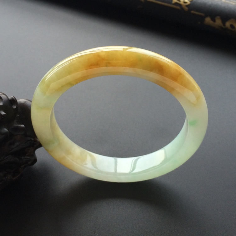 (超值推荐)糯冰种黄翡手镯（53.3mm）