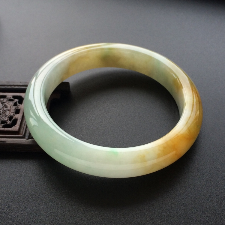 (超值推荐)糯冰种黄翡手镯（53.3mm）