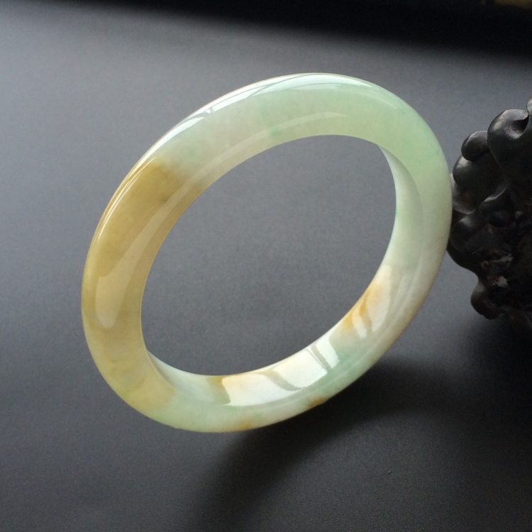 (超值推荐)糯冰种黄翡手镯（53.3mm）