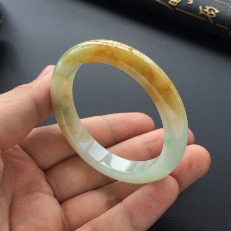 (超值推荐)糯冰种黄翡手镯（53.3mm）