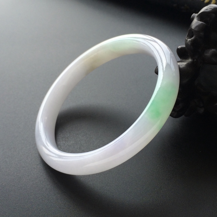 (超值推荐)糯冰种紫罗兰飘翠贵妃镯（53.8mm-49.1mm）