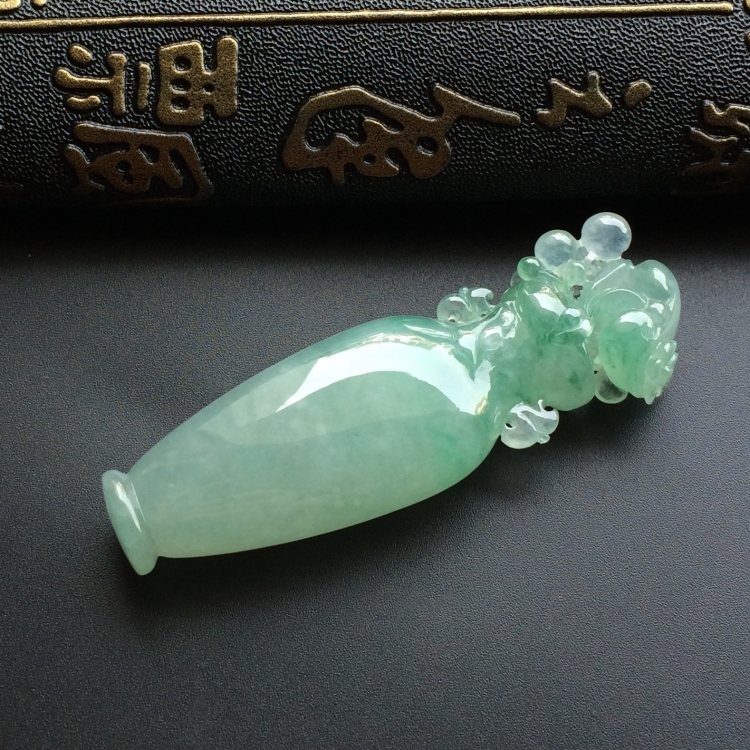 （超值推荐）糯冰种飘花平平安安挂件