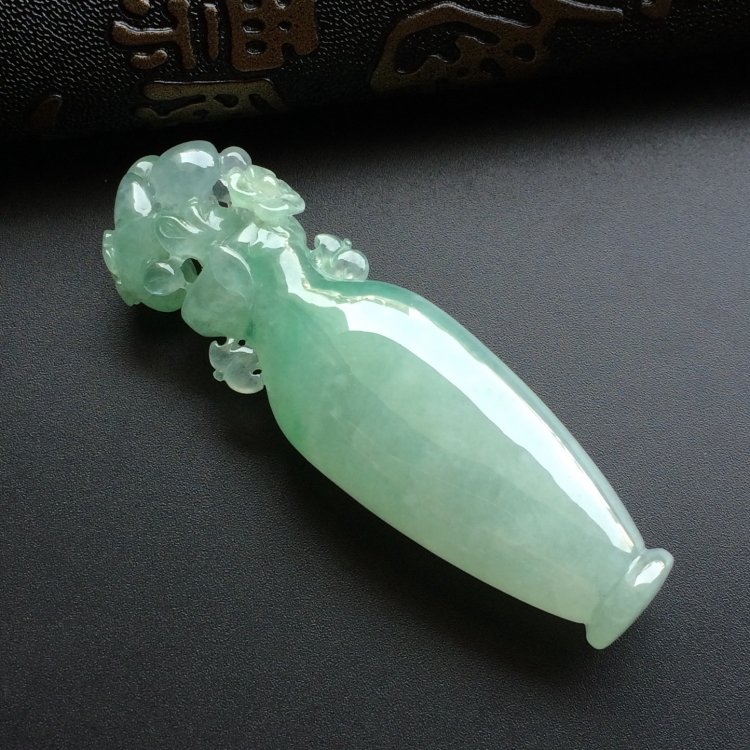 （超值推荐）糯冰种飘花平平安安挂件