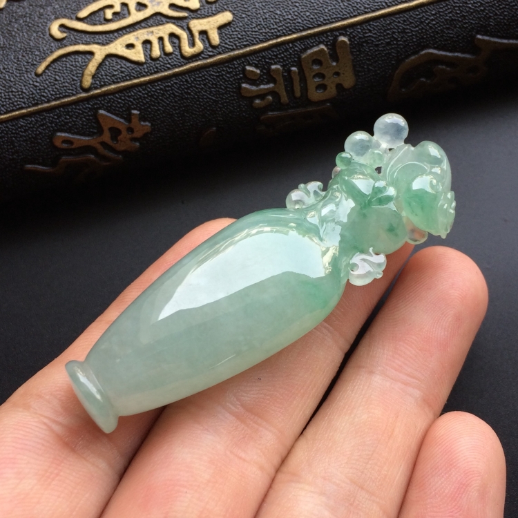 （超值推荐）糯冰种飘花平平安安挂件