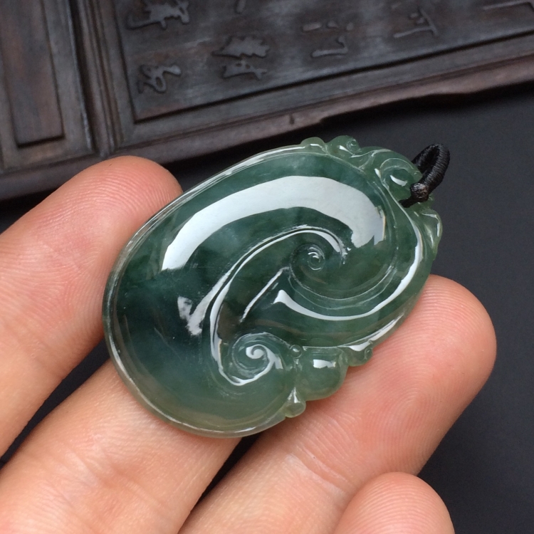 (超值推荐)糯冰种飘花如意挂件