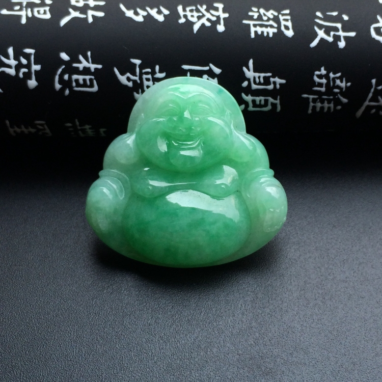 （超值推荐）糯冰种绿晴水玉佛挂件