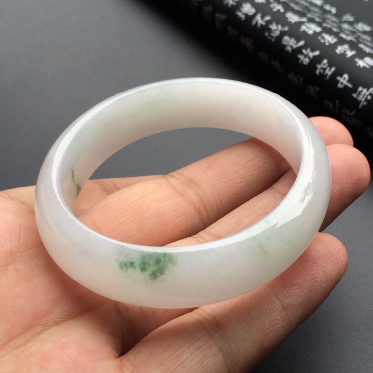 （超值推荐）糯冰种飘花贵妃镯（56mm-51mm）